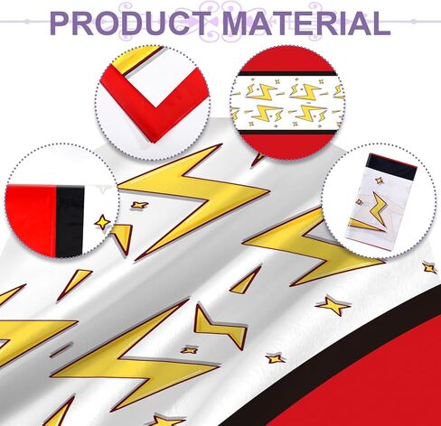 Mprocen Cartoon Red White Yellow Birthday Party Tablecloth 3 Pcs 54 x 108 Inch Cute Decorations Party Supplies Animation Theme Plastic Table Covers Disposable Table Cloth Boys Girls in Saudi Arabia