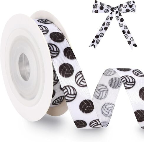 Basketball Ribbon 3 Yard 3/8 Inch Ribbon for Gift Wrapping Grosgrain Hair Decorative Gift Wreath Floral Ribbons for Crafts Flower Bouquet Sewing DIY Sports Themed Party Decorations Birthday Favor in Saudi Arabia
