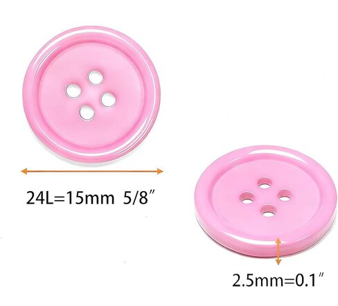 Resin Sewing Buttons 10pcs, Round Flat Back Sew on Buttons for Clothing, DIY Crafts, Home Decor, Garment Repair (Black, 4/5"=20mm) in Saudi Arabia