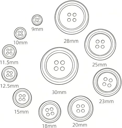 Resin Sewing Buttons 10pcs, Round Flat Back Sew on Buttons for Clothing, DIY Crafts, Home Decor, Garment Repair (Black, 4/5"=20mm) in Saudi Arabia