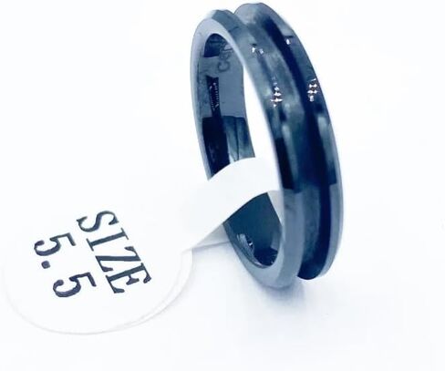 Black Ceramic Ring Blank Core 8mm For Inlay Jewelry Making in Saudi Arabia