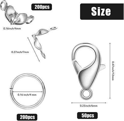 450 Jewelry Making Supplies for DIY Crafts, Bracelet Clasps & Jump Rings, Bead Caps for Handmade Jewelry in Saudi Arabia