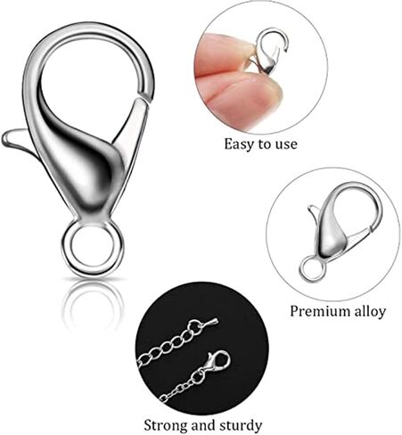 450 Jewelry Making Supplies for DIY Crafts, Bracelet Clasps & Jump Rings, Bead Caps for Handmade Jewelry in Saudi Arabia
