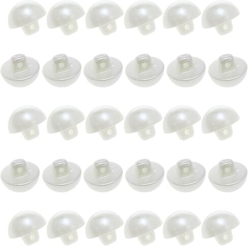 Plastic ABS Mushroom Half Dome Button Buttons 15mm Pearl White Suitable for Sewing Garments Sweaters Windbreakers and Other Decorative Buttons -30pcs in Saudi Arabia