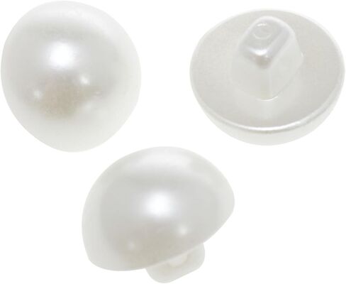 Plastic ABS Mushroom Half Dome Button Buttons 15mm Pearl White Suitable for Sewing Garments Sweaters Windbreakers and Other Decorative Buttons -30pcs in Saudi Arabia