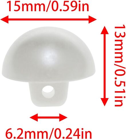 Plastic ABS Mushroom Half Dome Button Buttons 15mm Pearl White Suitable for Sewing Garments Sweaters Windbreakers and Other Decorative Buttons -30pcs in Saudi Arabia