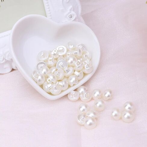Plastic ABS Mushroom Half Dome Button Buttons 15mm Pearl White Suitable for Sewing Garments Sweaters Windbreakers and Other Decorative Buttons -30pcs in Saudi Arabia