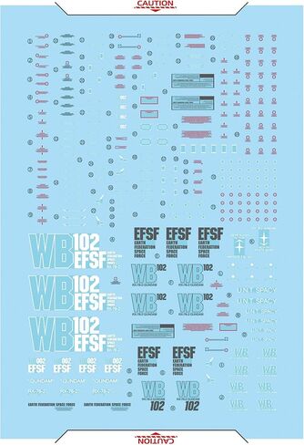 ANSAI Decals Water Sticker Fits MG 1/100 RX 78 2.0 VER 3.0 DIY Modeling Decals in Kuwait