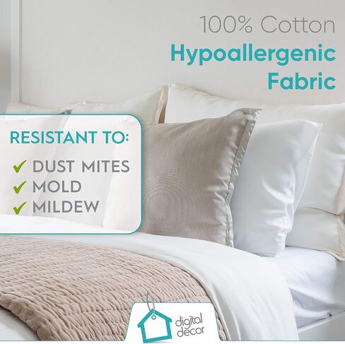 ديكور رقمي وسادة رمي مزخرفة مقاس 20 × 20، شكل وسادة بديلة ناعمة لا تسبب الحساسية للأريكة والأريكة وديكور غرفة النوم، مصنوعة في الولايات المتحدة الأمريكية، حشوة وسادة مربعة، أبيض، عبوة واحدة in Kuwait