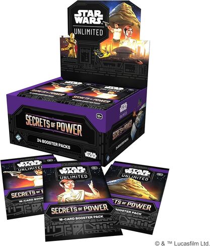 Asmodee Star Wars: Unlimited TCG Secrets of Power Booster Display - 24 Booster Packs with Rare, Foil, Leader & Token Cards, Ages 12+, 2+ Players, 20 Minute Playtime in Saudi Arabia