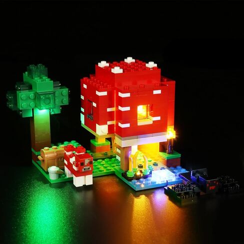 Light Kit for Lego The Mushroom House 21179, Innovative Led Lighting Kit Light Design and Configuration Compatible with Lego 21179 Building Blocks Model - NOT Included The Model Set in Kuwait