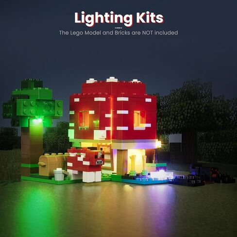 Light Kit for Lego The Mushroom House 21179, Innovative Led Lighting Kit Light Design and Configuration Compatible with Lego 21179 Building Blocks Model - NOT Included The Model Set in Kuwait