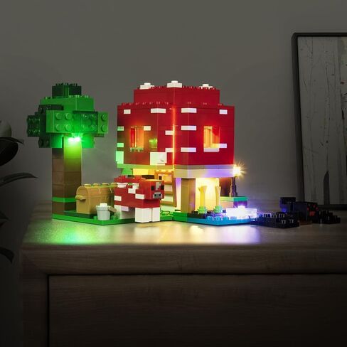 Light Kit for Lego The Mushroom House 21179, Innovative Led Lighting Kit Light Design and Configuration Compatible with Lego 21179 Building Blocks Model - NOT Included The Model Set in Kuwait