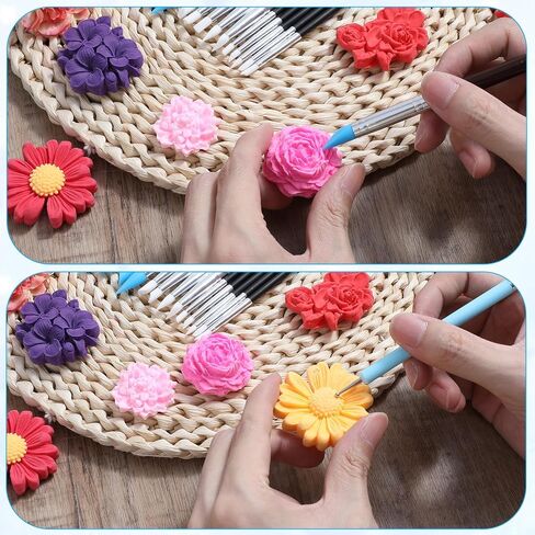 15Pcs Silicone Sculpting Tools, Pottery Clay Tools, Clay Sculpting Tool Modeling Dotting Embossing Tool for Painting in Saudi Arabia