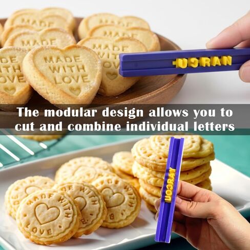 مجموعة طوابع الأبجدية مع عصا إسفنجية مطاطية صفراء للفخار الطيني - أدوات طين البوليمر، رموز أرقام الأبجدية الكبيرة، طوابع مزخرفة صغيرة بالضغط على الفوندان DIY in Kuwait