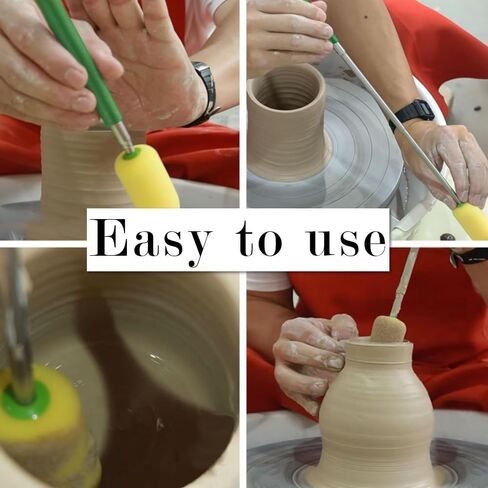 مجموعة طوابع الأبجدية مع عصا إسفنجية مطاطية صفراء للفخار الطيني - أدوات طين البوليمر، رموز أرقام الأبجدية الكبيرة، طوابع مزخرفة صغيرة بالضغط على الفوندان DIY in Kuwait