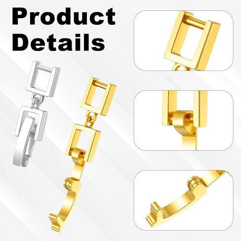 8PCS Foldover Bracelet Extender with Folding Clasp, Silver Gold Necklace Extender Clasp, Jewelry Extensions Chain for Necklaces Bracelets Anklets Watch Straps Jewelry Making DIY Handicrafts Repair in Saudi Arabia