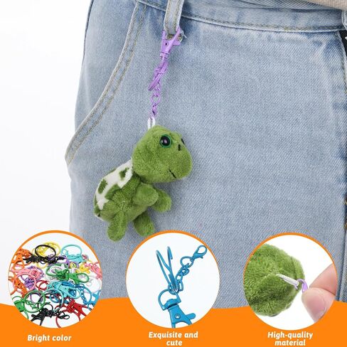 20 Pcs Colorful Swivel Snap Hook Metal Lobster Claw Clasps Keychain with Key Rings 10 Colors Key Chain Clip Hooks Lobster Clasp Swivel Clips for Keychain DIY Crafts Jewelry Making in Saudi Arabia