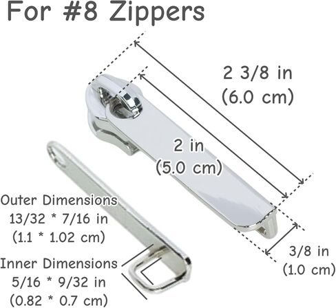 5 PCS Zipper Pull Replacement Zinc Alloy Zipper Pull Tab Repair Kit Puller Head Accessories for Suitcase with Combination Lock in Saudi Arabia