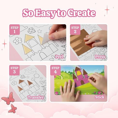 مجموعة Foil It Fun Art - مجموعة حرفية للأميرة السحرية ووحيد القرن | فن الفويل اللامع للأطفال من عمر 4 إلى 8 سنوات | متعة خالية من الفوضى وخالية من الشاشة للإبداع والثقة والمهارات الحركية الدقيقة in Saudi Arabia
