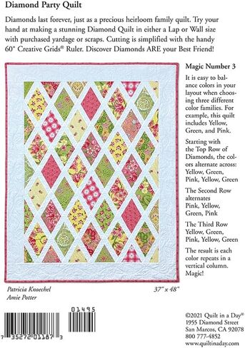 Quilt in a Day Diamond Party Quilt Pattern by Eleanor Burns in Saudi Arabia