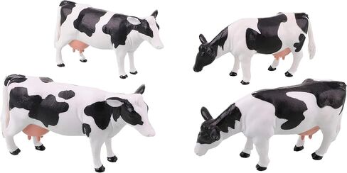 Toyland® Pack of 4-1:32 Scale Friesian Cattle Cows - The Farm Collection - Collectable Farmyard Animals in Saudi Arabia
