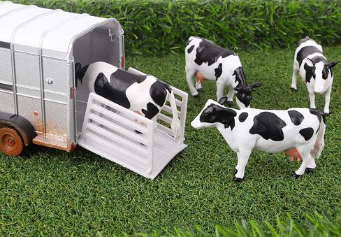 Toyland® Pack of 4-1:32 Scale Friesian Cattle Cows - The Farm Collection - Collectable Farmyard Animals in Saudi Arabia