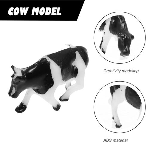 ألعاب بقرة ألبان للأطفال من تويفيان ديكور النباتات 20 قطعة من تماثيل البقرة البلاستيكية الصغيرة، تماثيل حيوانات المزرعة، تماثيل حيوانات المزرعة، تماثيل بقرة صغيرة، تماثيل بقرة بلاستيكية للأطفال، ديكور النباتات in Kuwait