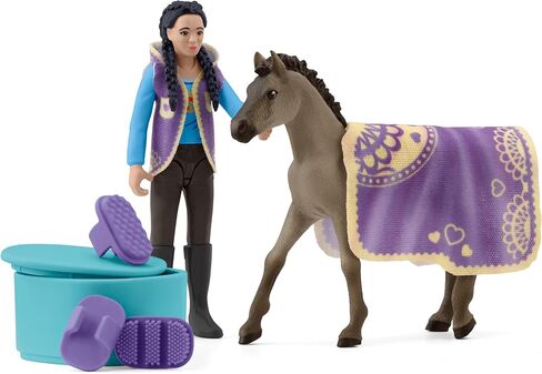 Schleich Horse Club Beauty Set with Kim 11 Piece Pocket Set for Girls and Boys Ages 4+ in Saudi Arabia