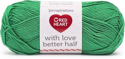 خيوط Red Heart with Love Better Half Hibiscus - 5 عبوات بوزن 100 جم/3.5 أونصة - 50% أكريليك و50% قطن - #4 صوف (متوسط) - 174 ياردة - حياكة/كروشيه in Kuwait