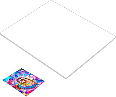 QWORK 12 x 14 Inch Gel Printing Plate 1/4 Thick Reusable Monoprinting Plate for Scrapbooking & Art Journaling – Clear Press Plate for Acrylic Paint, Fabric & Card Making Projects in Saudi Arabia
