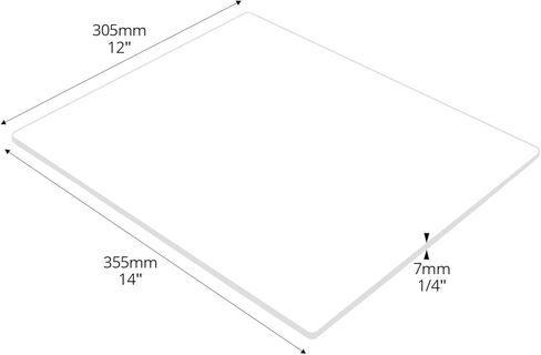 QWORK 12 x 14 Inch Gel Printing Plate 1/4 Thick Reusable Monoprinting Plate for Scrapbooking & Art Journaling – Clear Press Plate for Acrylic Paint, Fabric & Card Making Projects in Saudi Arabia