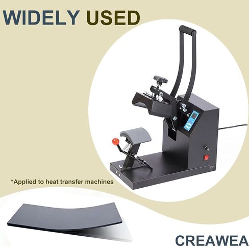 CREAWEA 4-Piece Heat Press Cover Pads, 5mm Thick Silicone Hat Press Mat Accessories Heat Resistant to 428°F, Sizes (7.87" x 3.35" & 6.50" x 2.60") for DIY, Small Business, Home Use in Saudi Arabia