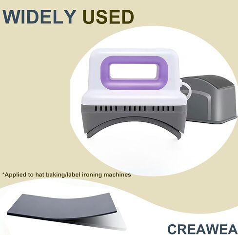 CREAWEA 4-Piece Heat Press Cover Pads, 5mm Thick Silicone Hat Press Mat Accessories Heat Resistant to 428°F, Sizes (7.87" x 3.35" & 6.50" x 2.60") for DIY, Small Business, Home Use in Saudi Arabia