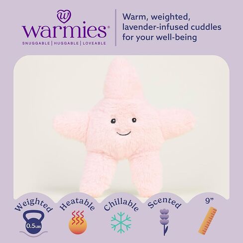 warmies Junior Microwavable & Weighted Stuffed Animals, Starfish - Heated Stuffed Animal Plushie for Warmth & Comfort - Cute Soft Plush Toys for Adults & Children (Boys, Girls, Babies & Toddlers) in Saudi Arabia