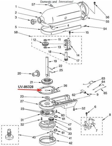 Univen Mixer Planetary Shaft O-Ring Seal Compatible with KitchenAid WP67500-55, 4159817, 67500-55 3 Pack in Saudi Arabia