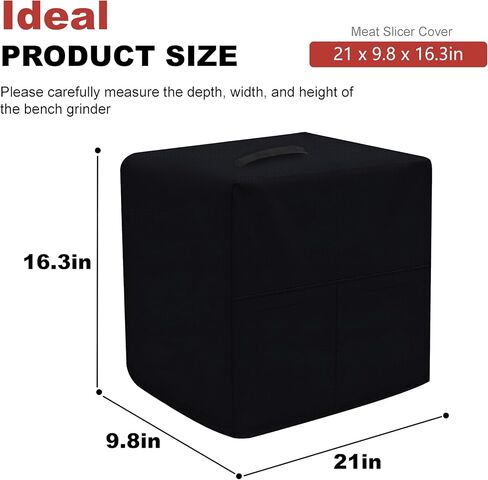 غطاء غبار لمطحنة اللحوم، غطاء لتقطيع الطعام لمنتجات LEM، مطحنة اللحوم BigBite #8، كثافة عالية مقاومة للماء والغبار - 21 بوصة طول × 9.8 بوصة عرض × 16.3 بوصة ارتفاع. (أسود، غطاء فقط) in Kuwait