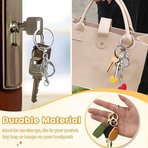 30 Pcs Lobster Claw Clasps for Keychains, Silver and Gold Keychain Clip, 360 Degree Rotating Lobster Clasp Keychain Hardware, Key Chain Hooks for DIY Jewelry Making (360-Degree Rotatable) in Kuwait