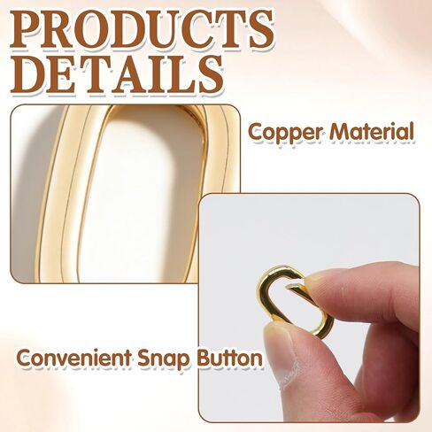 9Pcs 18K Gold Filled Oval Carabiner Clasp - Premium Gold Filled Clasp for Bracelets, DIY Jewelry Making, Repair & Upgrades, Easy Spring Mechanism, Secure Lock in Saudi Arabia