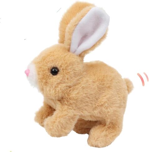 لعبة أرنب واقعية، لعبة أرنب تعليمية تفاعلية لعيد الفصح، أرنب قافز من القطيفة مع أصوات وحركات، فم وأنف وخز، وأذنين تهتز (حاجب) in Kuwait