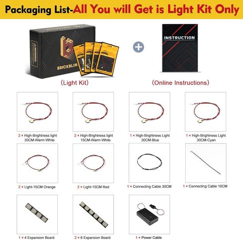 BrickBling Light Kit Compatible with Lego The Ghast Balloon Village Attack, Creative Lighting Compatible with Lego 21273 - Lights Only, Not Come with Model in Saudi Arabia