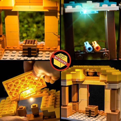 BrickBling Light Kit Compatible with Lego The Ghast Balloon Village Attack, Creative Lighting Compatible with Lego 21273 - Lights Only, Not Come with Model in Saudi Arabia