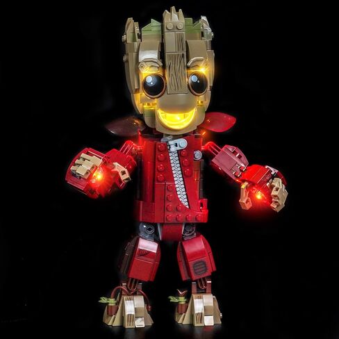 BrickBling LED Light Kit Compatible with Lego Ravager Jumpsuit Groot, Creative Lighting Compatible with Lego 76341 (Model Not Included) in Saudi Arabia