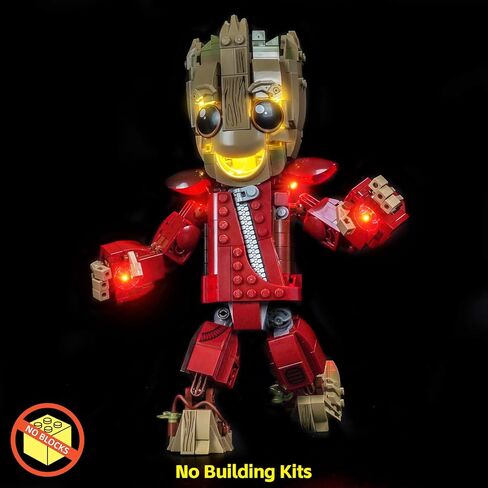 BrickBling LED Light Kit Compatible with Lego Ravager Jumpsuit Groot, Creative Lighting Compatible with Lego 76341 (Model Not Included) in Saudi Arabia