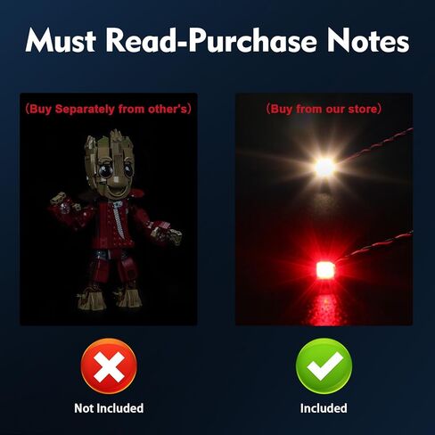 BrickBling LED Light Kit Compatible with Lego Ravager Jumpsuit Groot, Creative Lighting Compatible with Lego 76341 (Model Not Included) in Saudi Arabia