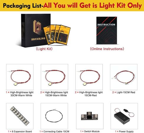 BrickBling LED Light Kit Compatible with Lego Ravager Jumpsuit Groot, Creative Lighting Compatible with Lego 76341 (Model Not Included) in Saudi Arabia