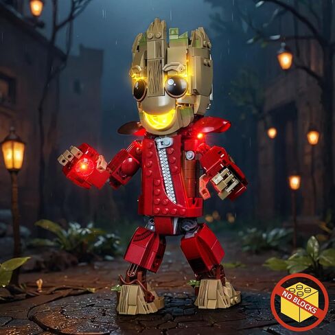 BrickBling LED Light Kit Compatible with Lego Ravager Jumpsuit Groot, Creative Lighting Compatible with Lego 76341 (Model Not Included) in Saudi Arabia