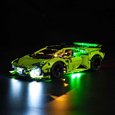 Updated LED Light Compatible with Lego Tecnica Car Lamborghini Huracan, Chartreuse Creative Lighting Kit Compatible with Lamborghini Huracán 42161 Building Set (Lights Only, No Models) in Saudi Arabia