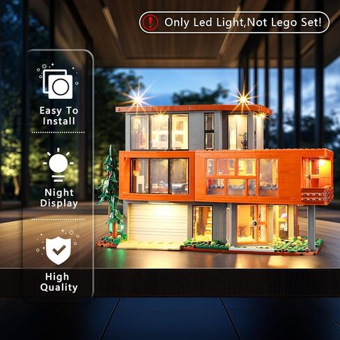 مجموعة إضاءة BOOZUU لمنزل 21354 - إضاءة متوافقة مع أفكار Twilight The Cullen House 21354 مجموعة بناء للبالغين (أضواء فقط، بدون مجموعة نماذج) in Kuwait