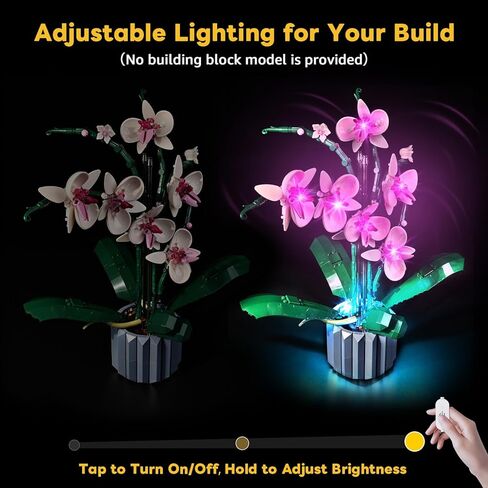 Kyglaring LED Light Kit Compatible with Lego Orchid 10311 Plant Flower Building Set - Upgraded Touch Control & Dimming (Lights Only, Model Not Included) in Saudi Arabia